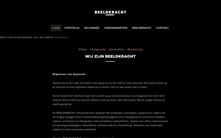 Skjámynd af beeldkracht.nl