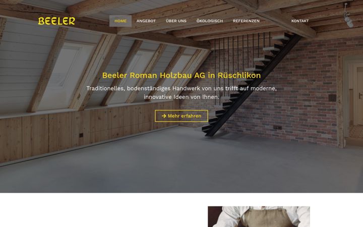 Screenshot of beeler-holzbau.ch