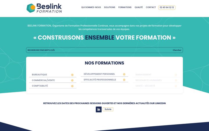 Screenshot ta' beelink-formation.fr