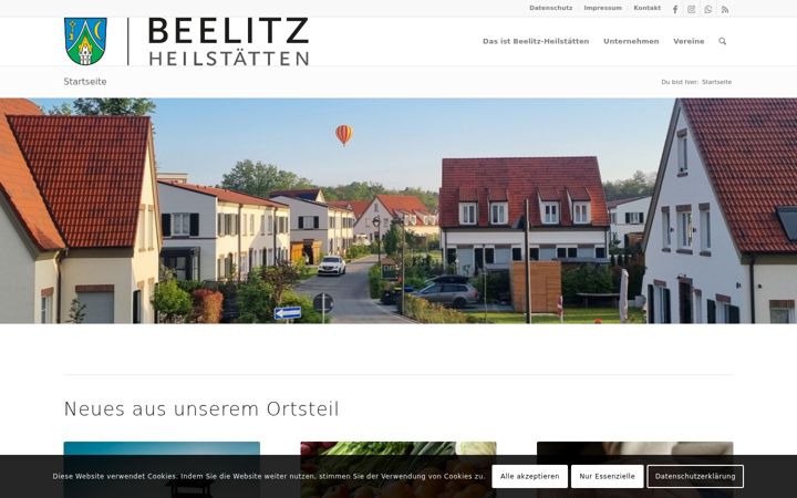Screenshot of beelitz-heilstaetten.de