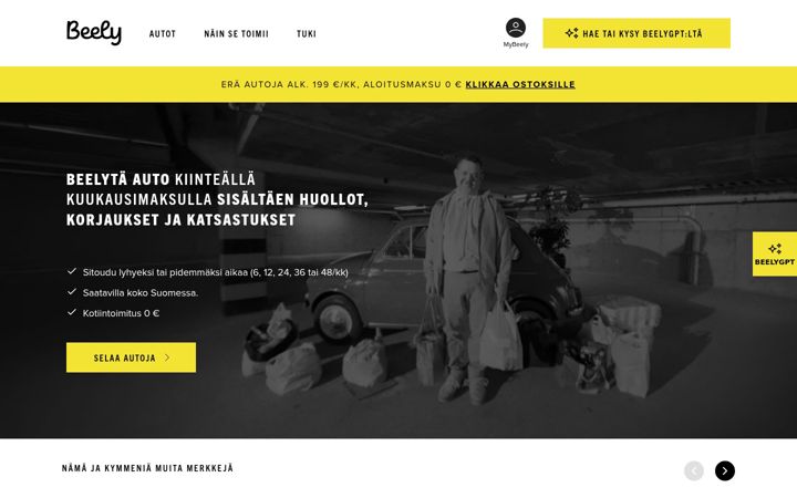 Screenshot of beely.fi