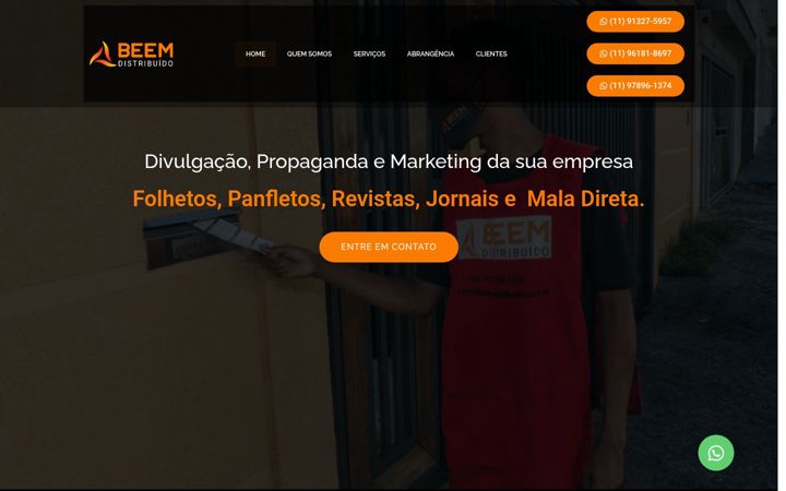 Screenshot of beemdistribuido.com.br