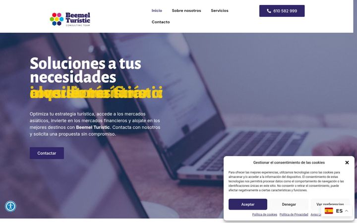 Screenshot of beemeltur.com