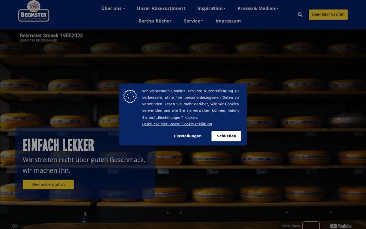 Screenshot of beemster.de