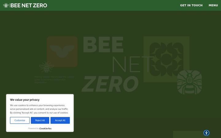 Screenshot di beenetzero.co.uk