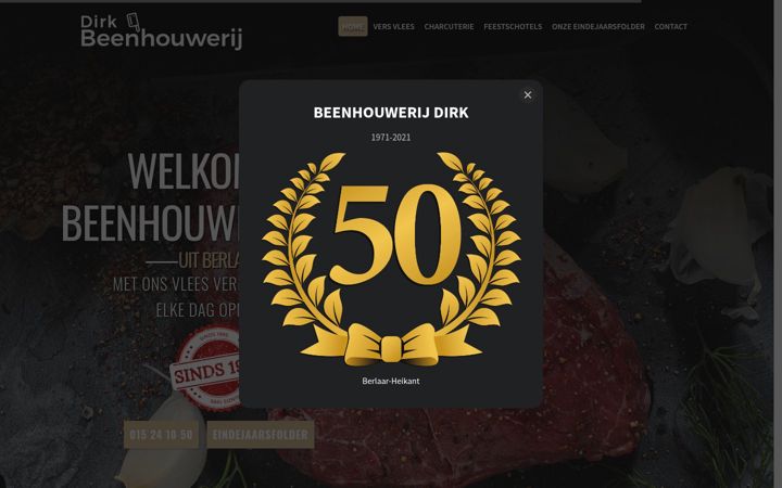 Screenshot of beenhouwerijdirk.be