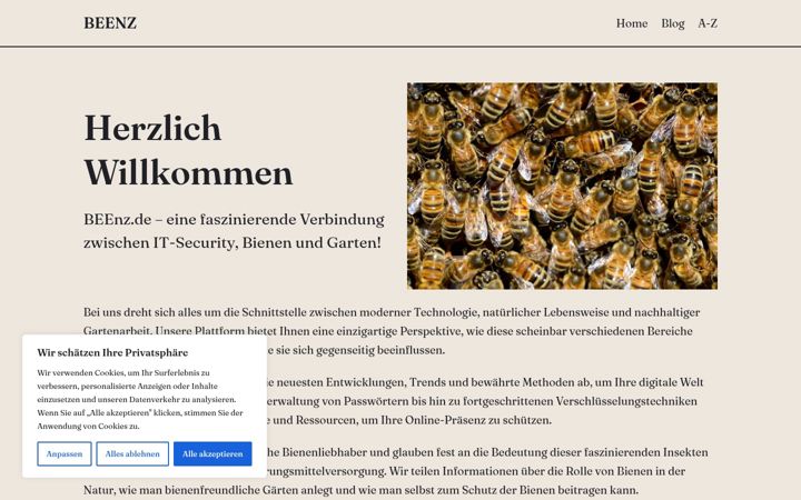 Screenshot of beenz.de