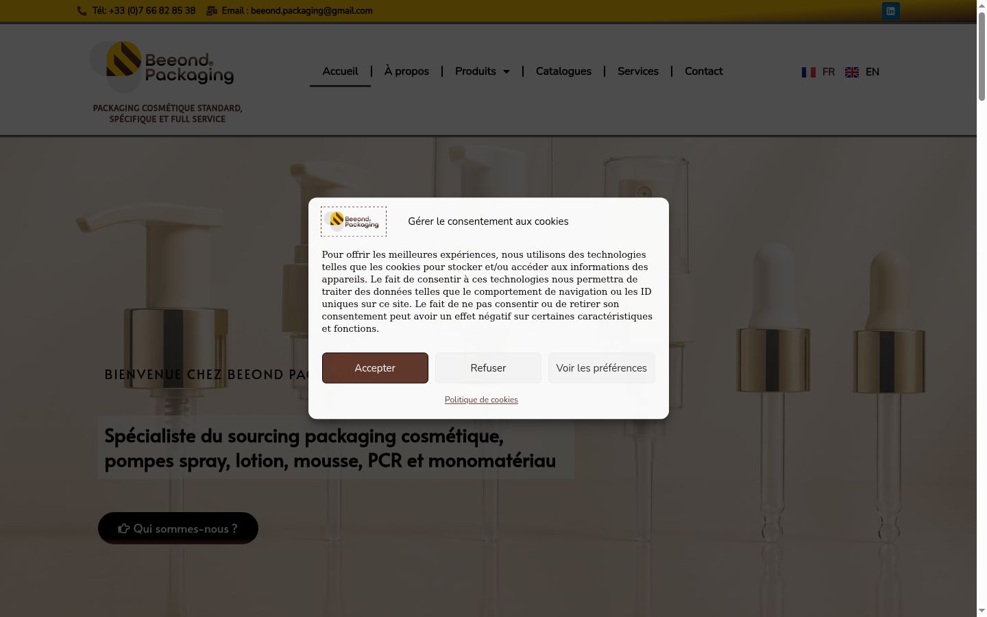 Screenshot tal-banner tal-kunsens muri qabel kwalunkwe interazzjoni