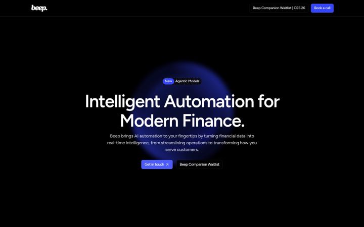Screenshot of beep.finance