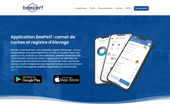 Screenshot of beeperf.com