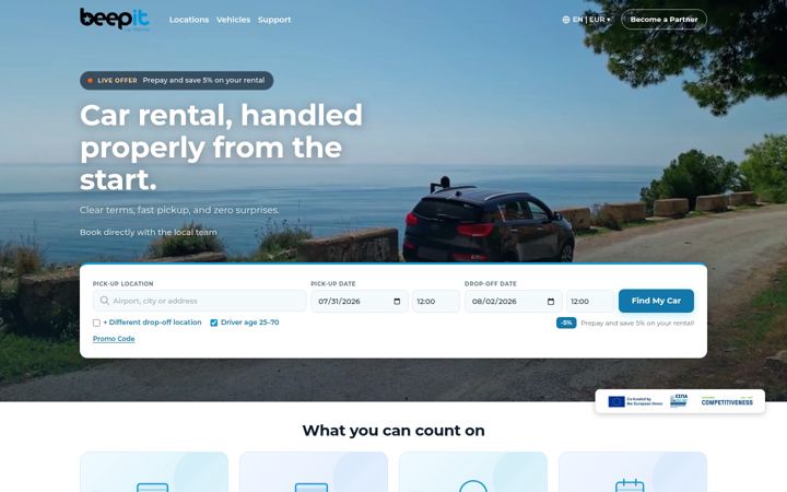 Screenshot of beepit.gr