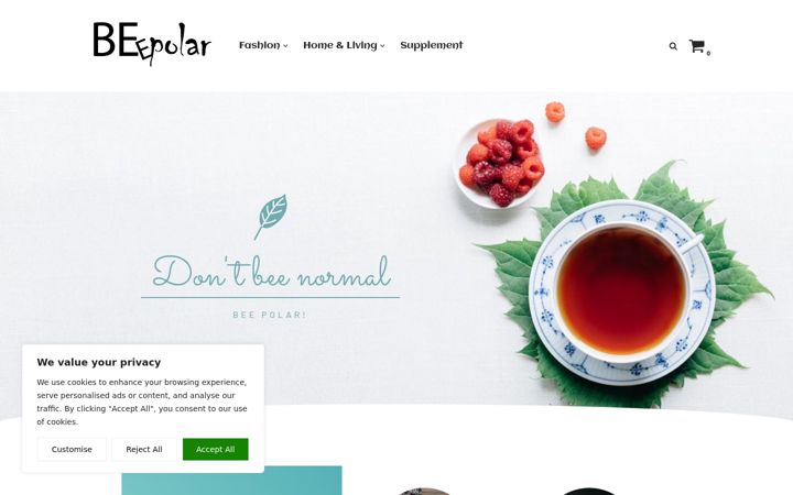 Screenshot of beepolarshop.com