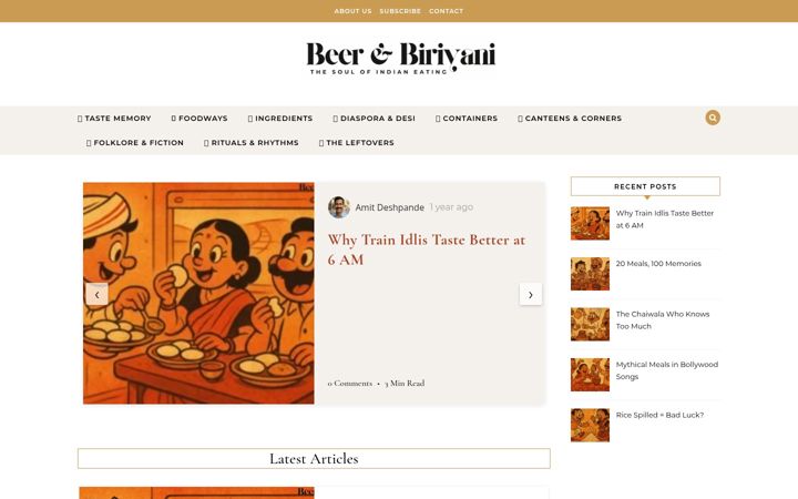 Screenshot of beerandbiriyani.net