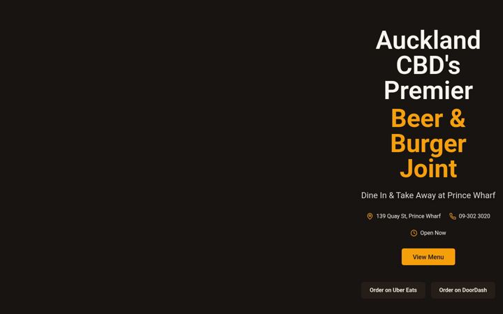 Screenshot of beerandburgerjoint.co.nz
