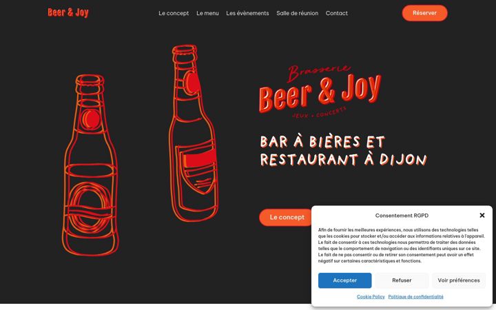 Screenshot of beerandjoy.fr