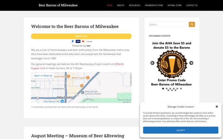 Screenshot of beerbarons.org