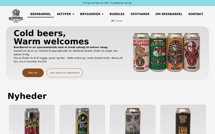 Screenshot of beerbarrel.dk