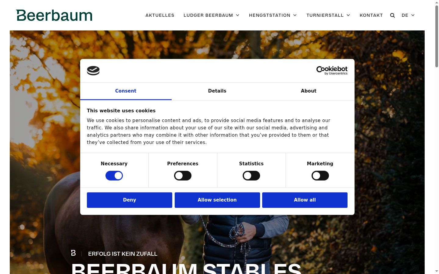 Sutikimo reklamjuostės, rodytos prieš bet kokią sąveiką, ekrano kopija