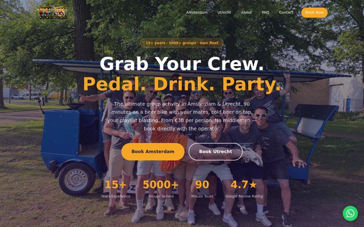 Screenshot of beerbike.co.uk