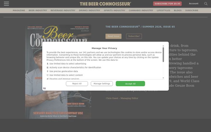 Screenshot of beerconnoisseur.com