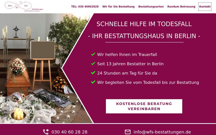 Screenshot of beerdigung-berlin.com