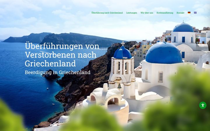 Screenshot of beerdigung-griechenland.de
