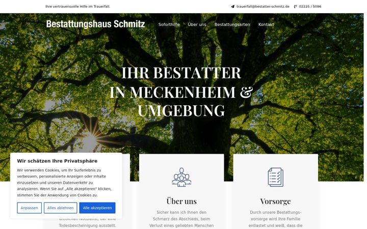 Screenshot of beerdigungen-schmitz.de