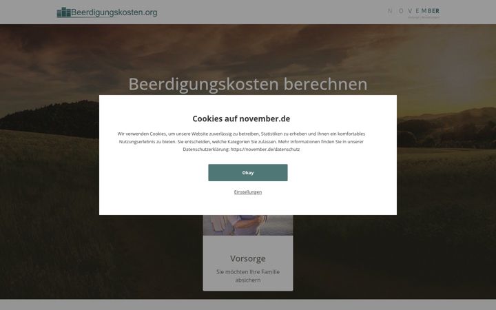 Screenshot of beerdigungskosten.org
