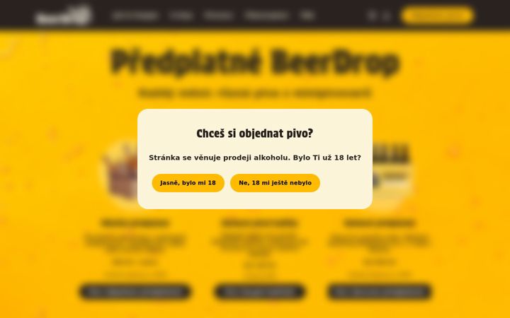 Screenshot of beerdrop.cz