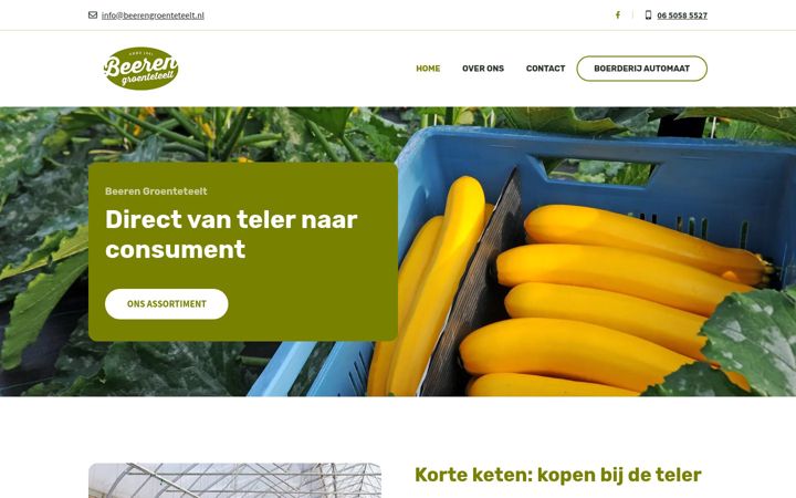 Posnetek zaslona beerengroenteteelt.nl