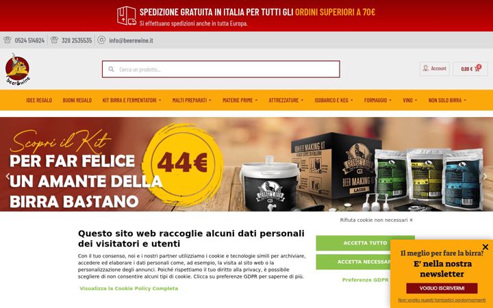 Screenshot of beerewine.it