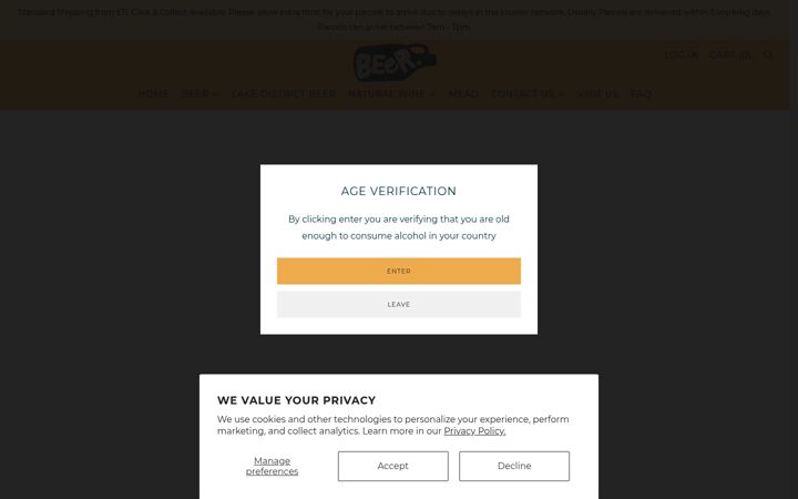 Screenshot of beergb.com