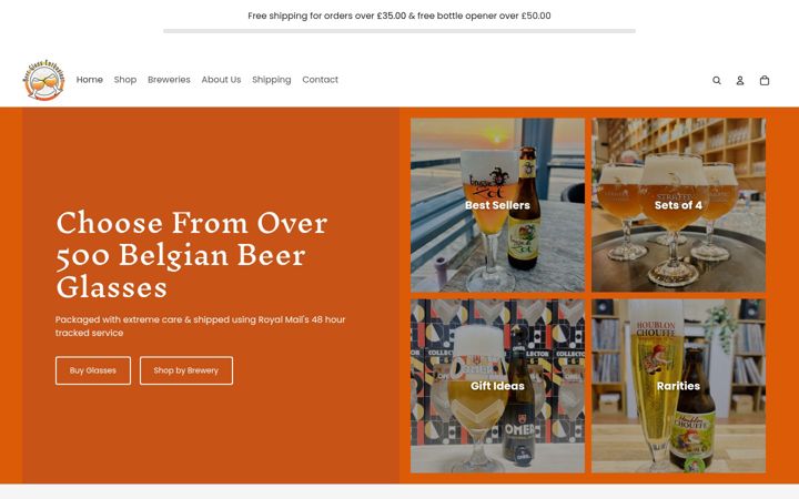 Screenshot of beerglassenthusiast.com