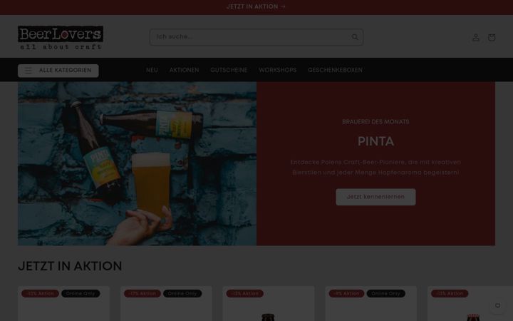 Екранна снимка на beerlovers.at