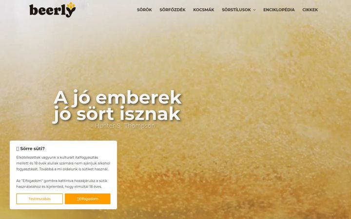 Screenshot di beerly.hu