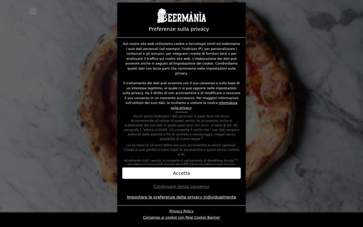 Screenshot of beermaniaagropoli.it