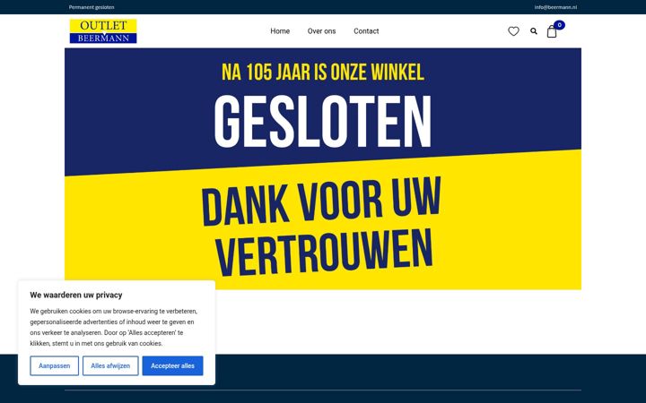 Posnetek zaslona beermann.nl