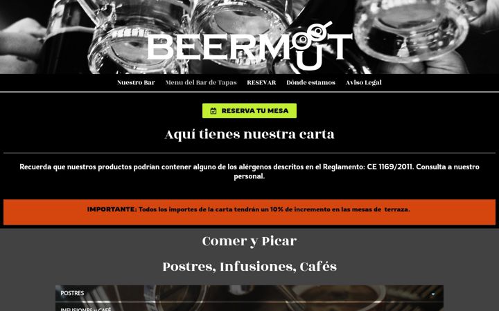 Skjámynd af beermut.es
