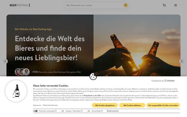 Screenshot of beertasting.com