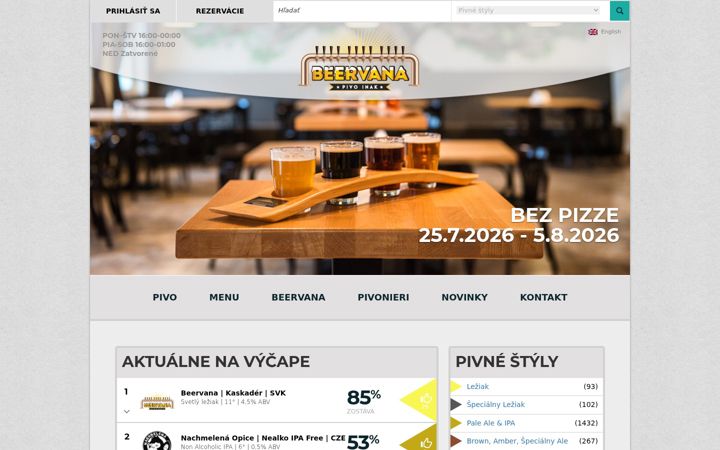 Screenshot of beervana.sk