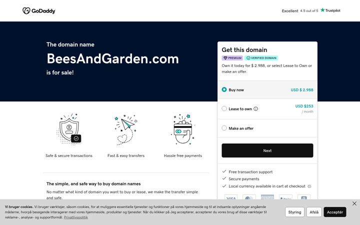 Screenshot of beesandgarden.com