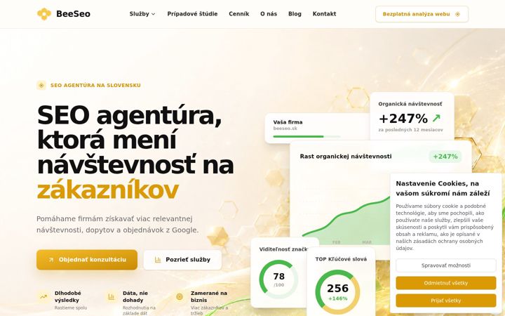 Screenshot of beeseo.sk