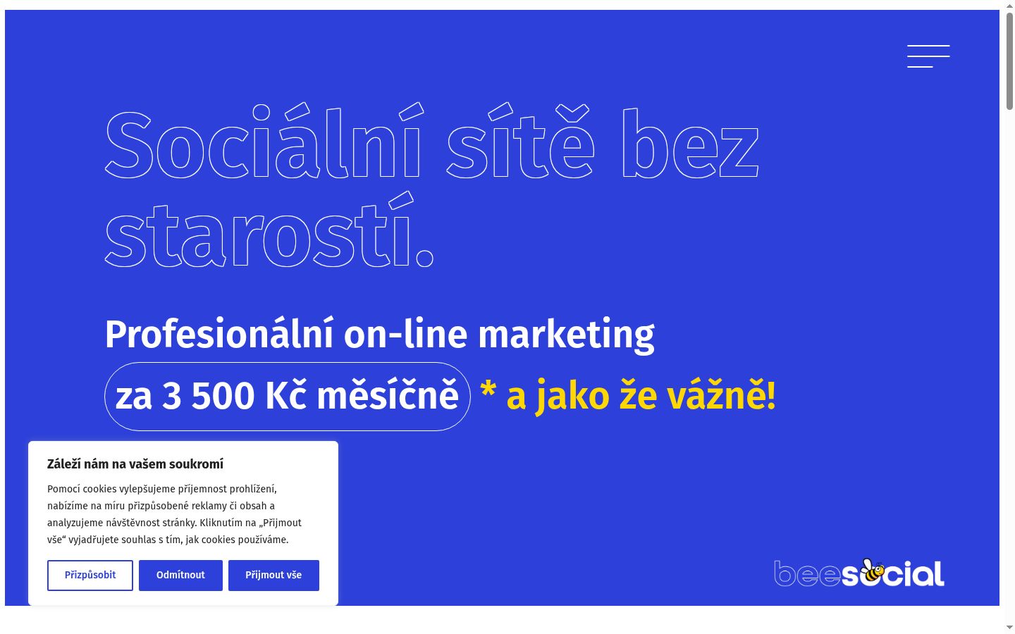 Snímek obrazovky baneru souhlasu zobrazeného před jakoukoli interakcí