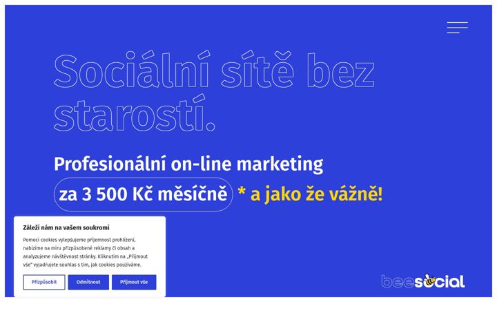 Screenshot of beesocial.cz
