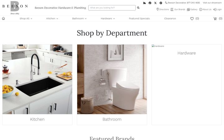 Screenshot of beesondecorative.com