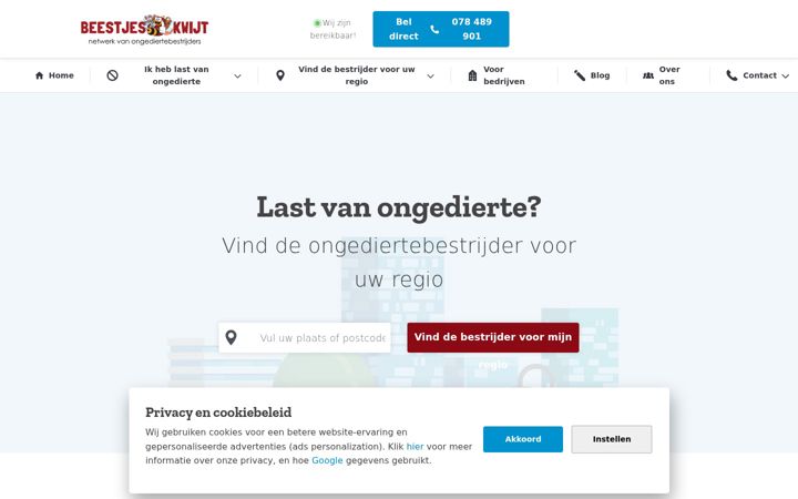 Screenshot of beestjeskwijt.be