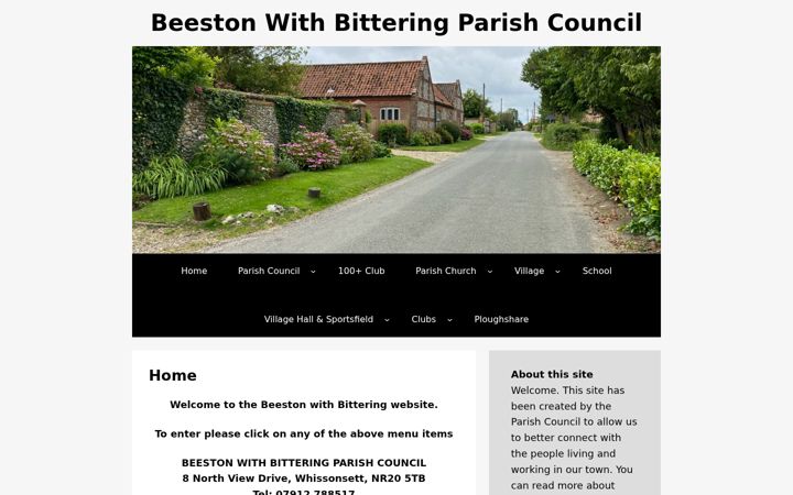 Screenshot of beestonwithbittering-pc.gov.uk