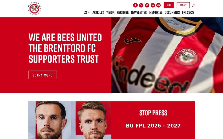 Screenshot ta' beesunited.org.uk