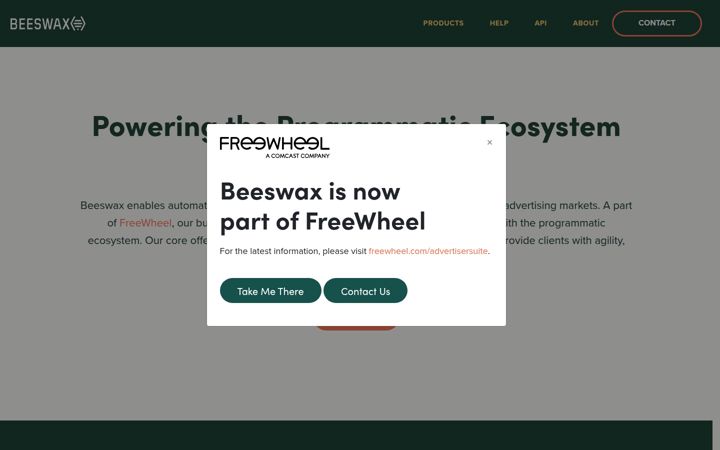 Screenshot of beeswax.com