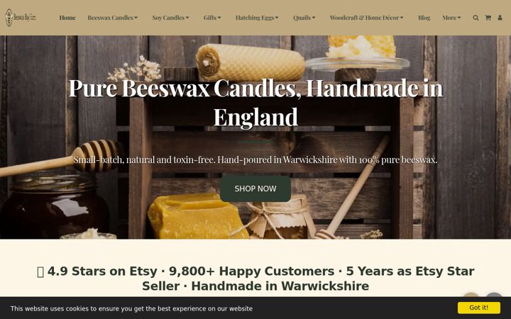 Screenshot of beeswaxbayfarm.co.uk